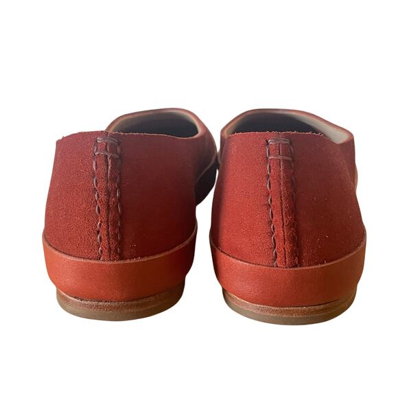 FEIT Hand Sewn Ballet Flats in Rust LEather & Suede IT Size 37/ US 7 - Picture 2 of 8